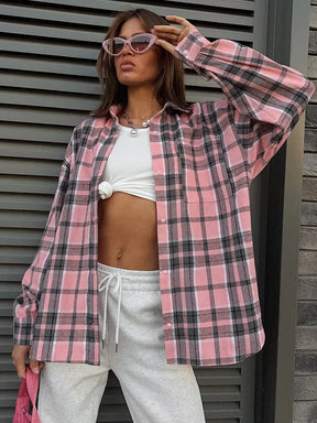 Camisa Feminina Xadrez Valentina Noir