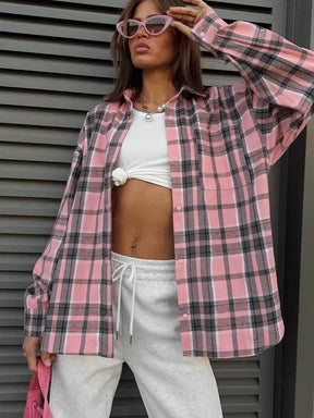 Camisa Feminina Xadrez Valentina Noir