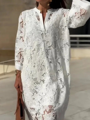 Vestido Feminino Longo Bordado Laís