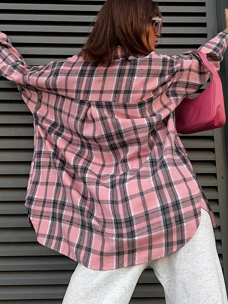 Camisa Feminina Xadrez Valentina Noir