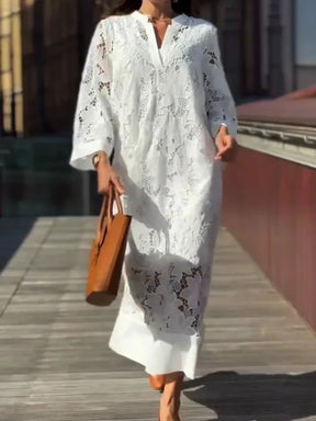 Vestido Feminino Longo Bordado Laís