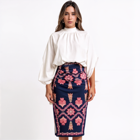 Conjunto Feminino Blusa e Saia Noelle