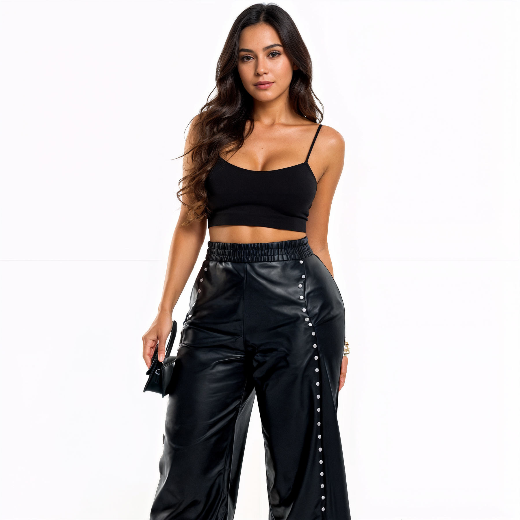 Calça Feminina de Couro Monterosso