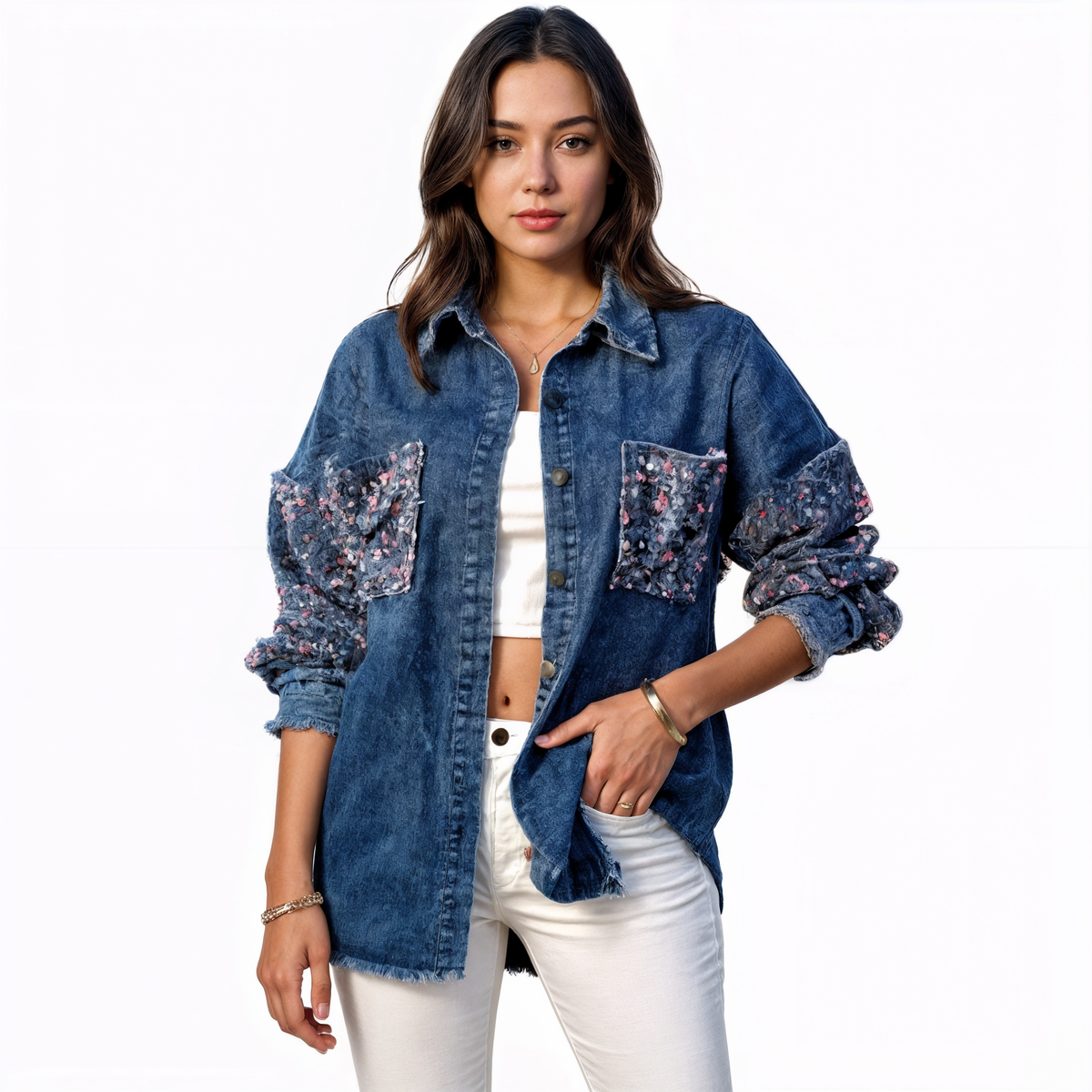 Jaqueta Jeans Feminina Giselle