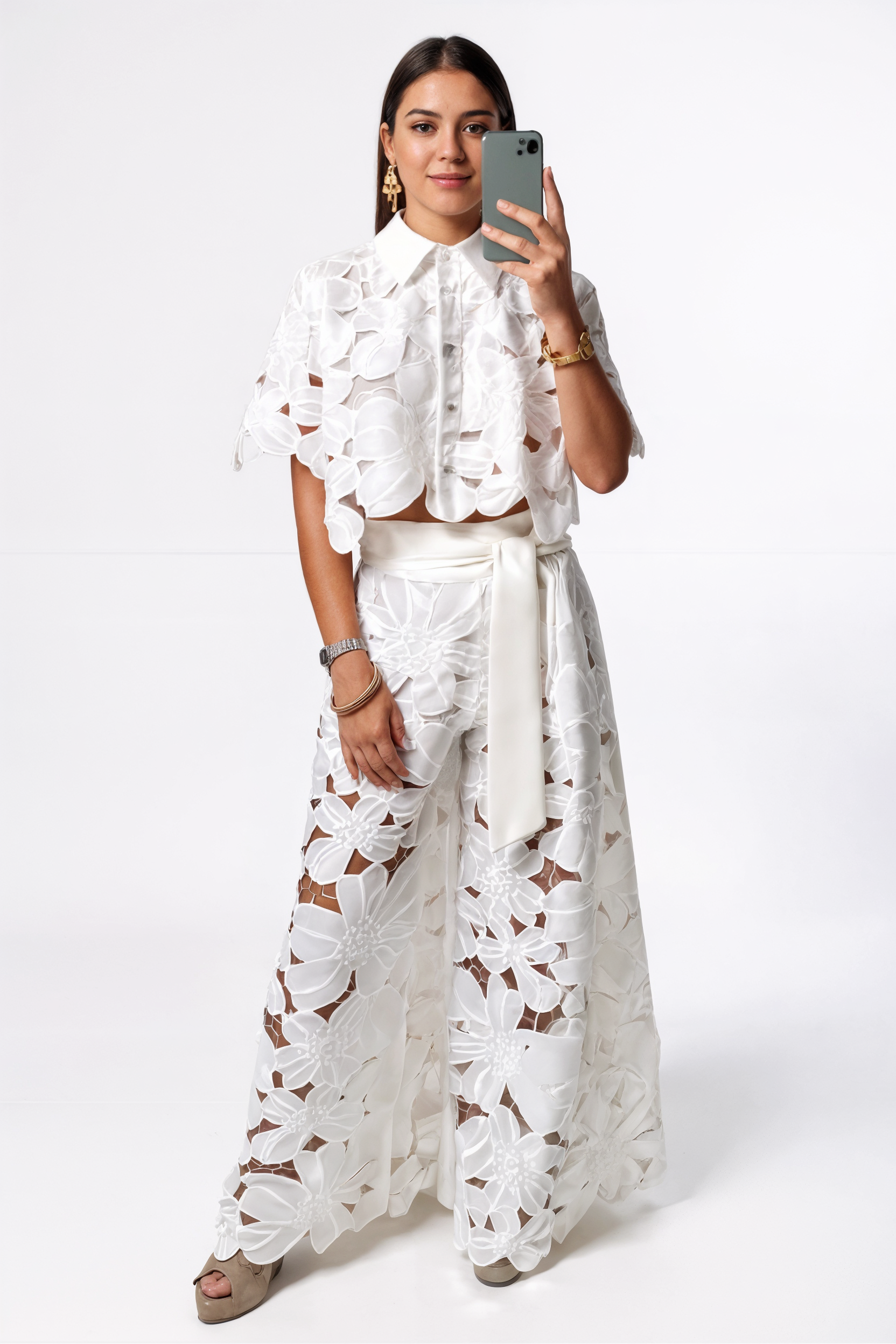 Conjunto Feminino de Renda Inês