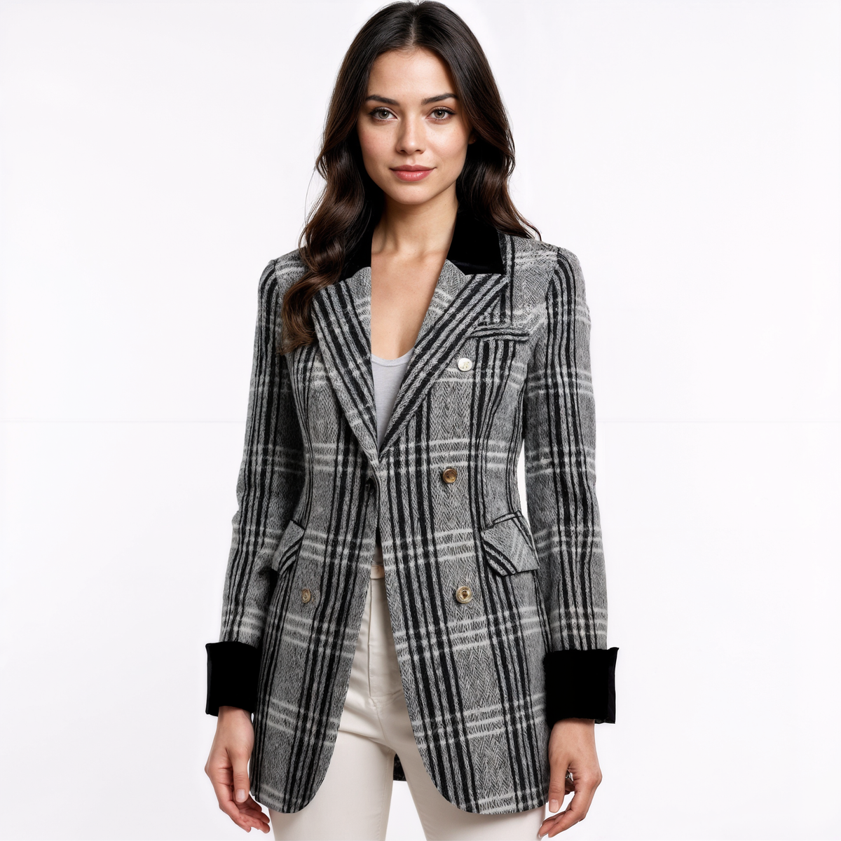 Casaco Xadrez Feminino Chiara